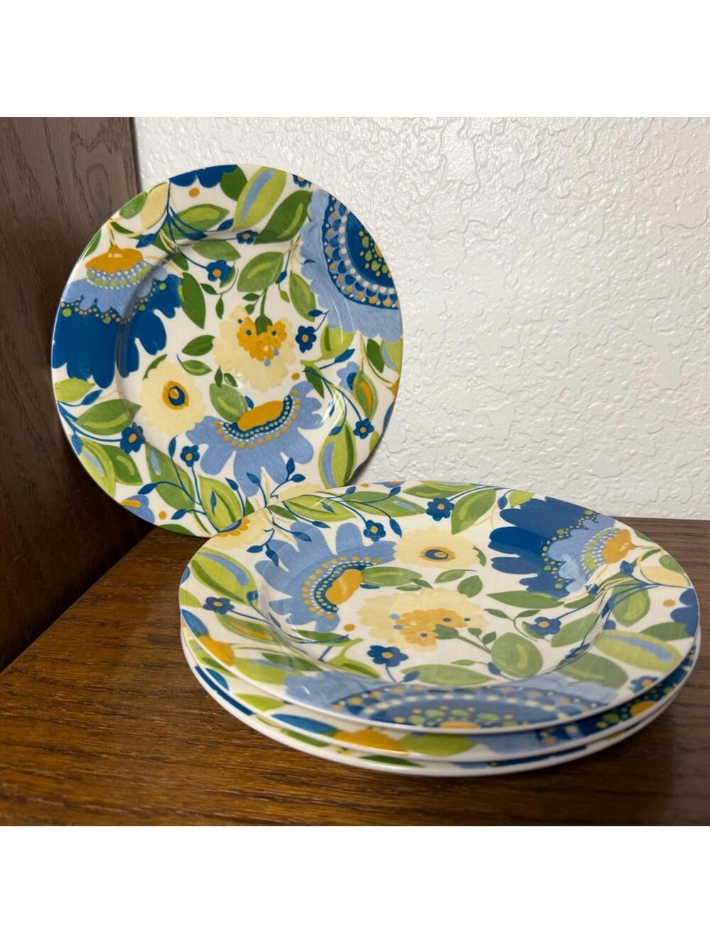 Spode Kim Parker Chicory Hymn Floral Dinner & Dessert Plates (Set of 4)